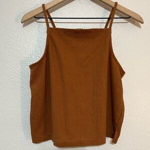 Madewell Texture & Thread Apron Tank Golden Pecan Medium